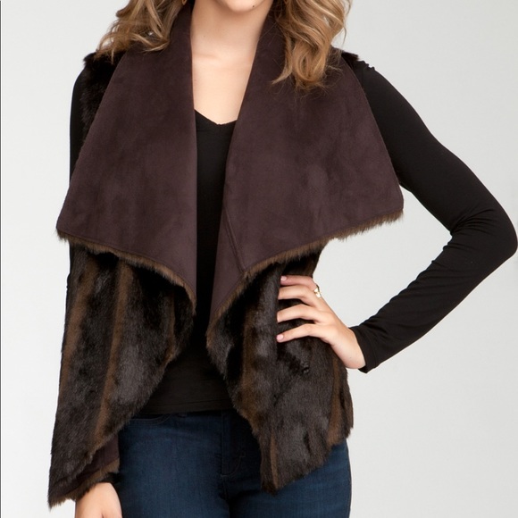 bebe Other - Bebe Reversible Faux Fur Vest